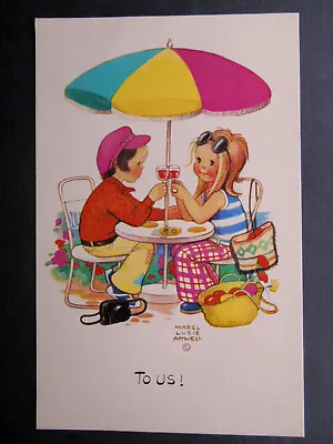 MABEL LUCIE ATTWELL Young Lovers Drinking Wine To Us C1960s Standard Size • £1.99