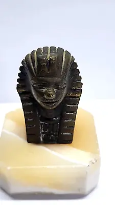 Figurine VINTAGE TUTANKHAMUN EGYPTIAN Hand Made Figure Souvenir Metal STATUETTE  • $35