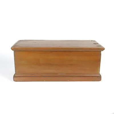Antique Miniature Blanket Chest Trunk Wooden Box Dovetailed 19th C Primitive • $149