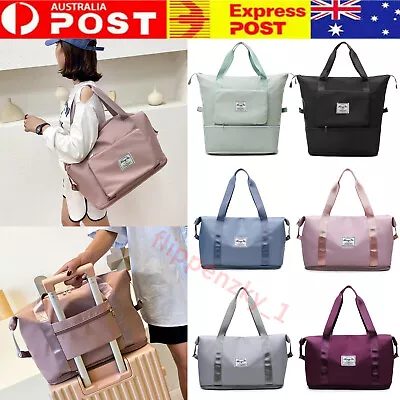$18.99 • Buy Large Capacity Collapsible Travel Bag Expandable Waterproof Duffel Bag Unisex AU