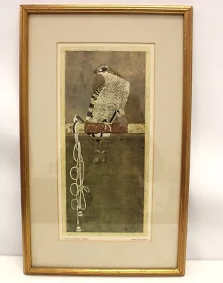 Japanese PEREGRINE FALCON REPRODUCTION Schuler Wall Art Print FRAMED - C98 • £9.99