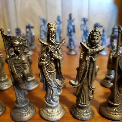 Vintage Hand Painted Ceramic Chess Pieces 32 • $52