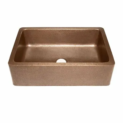 Single Bowl Antique Hammered Copper Kitchen Sink Belfast Farmhouse Butler Style • £749