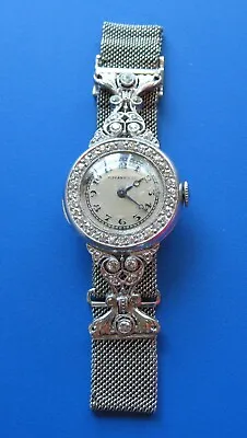 Vintage TIFFANY & CO. Ladies Watch Diamond & Platinum ~ OLS ~ C. H. MEYLAN Swiss • $3300
