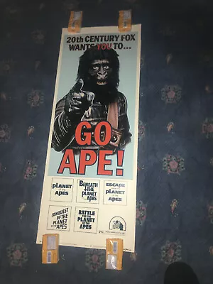 GO APE! (Planet Of The Apes Marathon) - Original 14”x36” Insert Movie Poster • $225.50