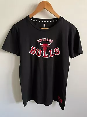 NBA - Kids Unisex Chicago Bulls Tee - Size 16 - Black Short Sleeve Basketball • $8