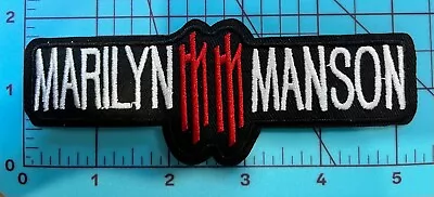 MARILYN MANSON - ROCK  Embroidered Iron On Patch - 5.5 In. Free Ship & Tracking • $9.50