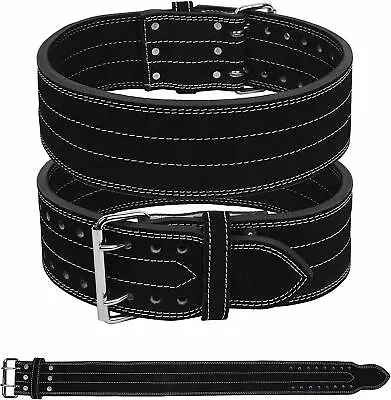 Powerlifting Belts Leather Double Prong 4  Wide 10mm Thick (Sizes: XS To 6XL) • $74.95