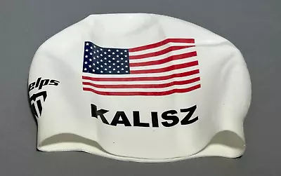 New Phelps Kalisz Swim Competition Race Cap-Silicone-American Flag *Regular Fit • $8.99