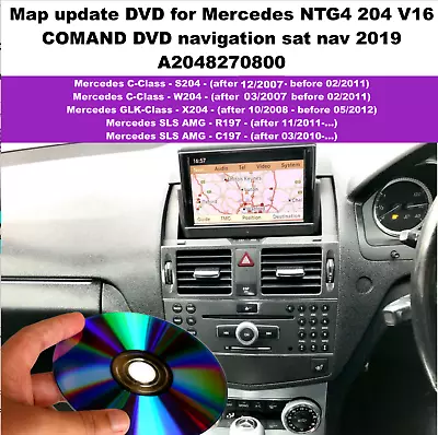 Map Update For Mercedes NTG4 204 V16 COMAND DVD Navigation Sat Nav 2019 • £19.99