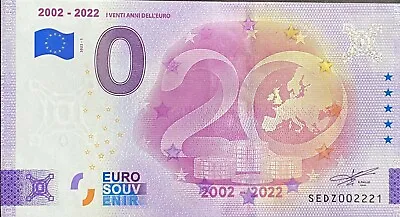 Ticket 0 Euro 2002-2022 I Ci Anni Dell' Euro Italy 2022 Number Various • £6.28