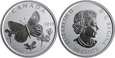 $25.47 • Buy 2019 Colias Johanseni 50-cent Coin Canada’s Wildlife Treasures Butterfly
