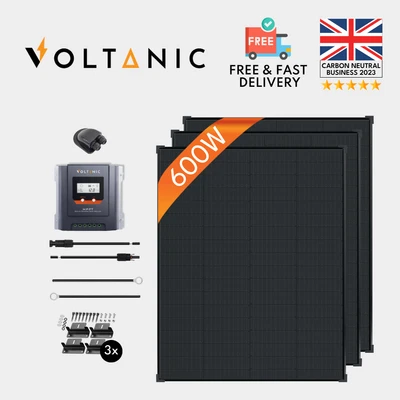 £480 • Buy 600W Solar Panel Kit 24V | MPPT Controller, Mounts | Home/Motorhome/Caravan/Shed