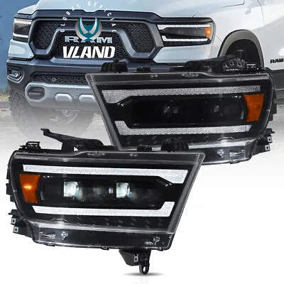 VLAND FULL LED DRL Projector Headlights For 2019 2020-2023 RAM 1500 W/Animation • $499.99