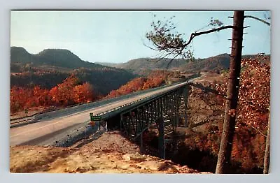 Bluestone Gorge WV-West Virginia Charlton Bridge Turnpike Vintage Postcard • £7.56