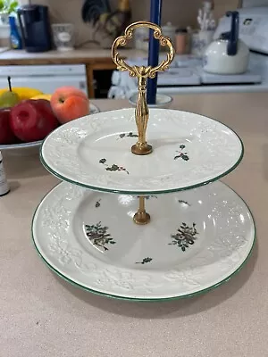 Mikasa HOLIDAY SEASON 2 Tier Tidbit Dessert Serving Plate New • $44.95