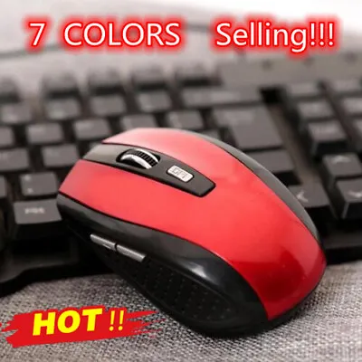 2.4GHz Cordless Wireless Optical Mouse Mice Laptop PC Computer & USB Receiver S  • $3.27