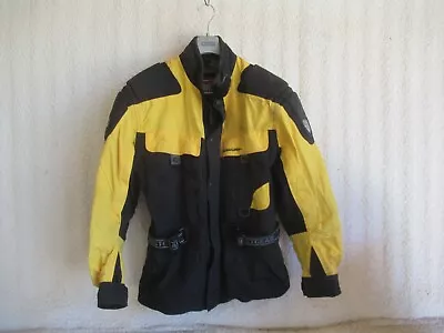 First Gear Kilimanjaro Textile Motorcycle Jacket With Armor Mens Size L Yellow • $49.99