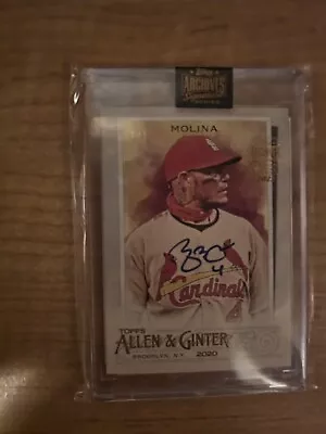 2022 Topps Archives Signature Series Yadier Molina On Card Auto Allen Ginter 1/1 • $349.99