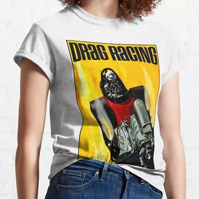 DRAG AUTO RACING; Vintage Advertising Print Classic T-Shirt • $22.99