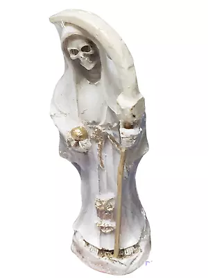 5  Estatua De La Santa Muerte Blanca White Holy Death Mexico Fixed Cured Statue • $19.49