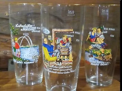 Collectable Rare Set Of 8 Kitzingen Germany Beer Illustrated. 25 L Hahn Air Base • $425