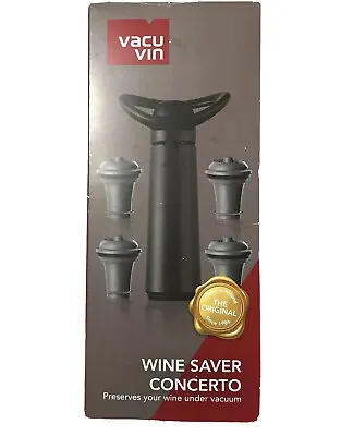 NEW Vacu Vin Wine Saver Concerto With 4 Stopper NIB Cork • $19.99