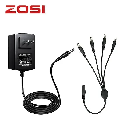 ZOSI 12V 2A Power Supply Adapter DC 1 To 4 Way Power Splitter Cable For Cameras • $10.19