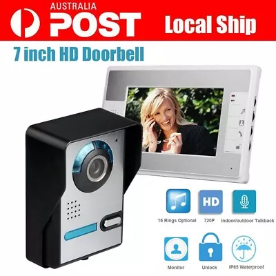 7  LCD Intercom Video Door Bell Phone Camera+Monitor Home Office Security System • $96.99