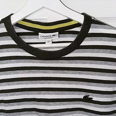 Lacoste Striped T-Shirt - US L - FR5 - Relaxed Fit - Great Condition  • £0.99