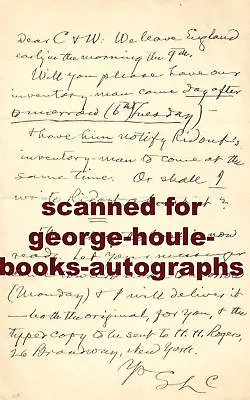 Mark Twain~letter~autograph - 1897~ Publishers Chatto & Windus • $3750