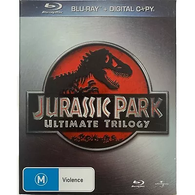 Jurassic Park Ultimate Trilogy 3 Disc Blu-Ray Box Set Lost World Region Free • $19.95