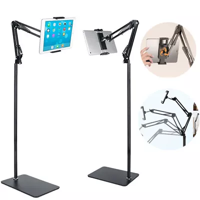 Adjustable Foldable Arm Floor Tablet Phone Stand Holder For IPhone IPad Pro • $27.99