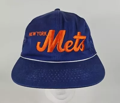 Vintage New York Mets Snapback Mesh Baseball Hat Cap 1980s MLB • $29.99