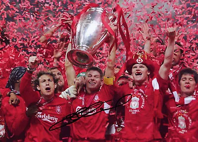 £70 • Buy STEVEN GERRARD SIGNED LIVERPOOL FC ISTANBUL 2005 12x8 PHOTOGRAPH 4