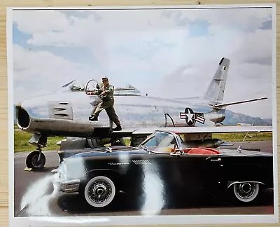 F-86 Sabre Korean War Era Fighter Jet Photo W/Thunder Bird 8/10 ***NOTE • $7.99