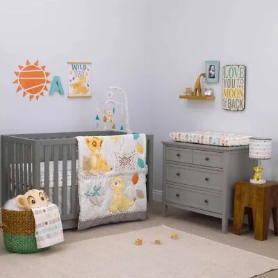 Lion King Simba Nala 7 Piece Baby Crib Bedding Set - Discontinued See Details 👀 • $140