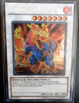 HA02-EN057 Jurrac Giganoto Secret Rare Yugioh Card • £3