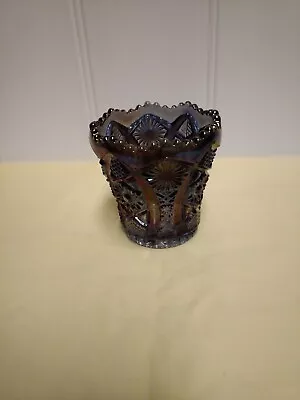 Vintage Carnival Glass Vines Amethyst Toothpick Holder • $16.99