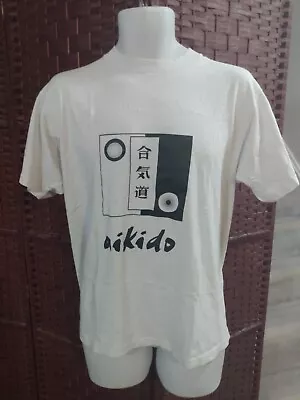 Vintage 90s Aikido Martial Arts T Shirt Single Stitch Large Japan • $14.46