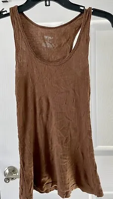 Mossimo Womens Scoop Neck Sleeveless Tank Top Brown Size M Stretch 🎀 • $4.99