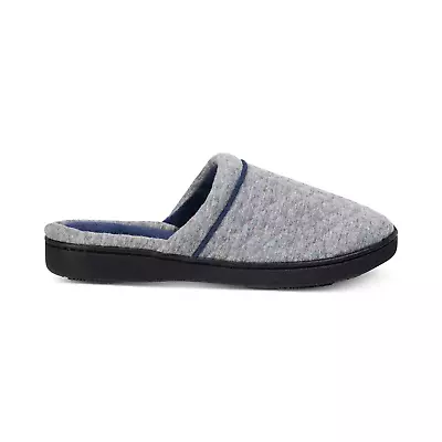 ISOTONER Signature Heather Gray Memory Foam Quilted Jersey Deena Clog Slippers • $7.50