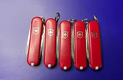 Lot Of 5 Victorinox Classic Sd Swiss Army Knives - Multi Colors And Logos • $25
