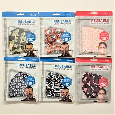 £1.99 • Buy Face Masks Washable Reusable Ladies/Mens Face Covering Virus Protection Mask UK