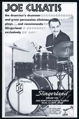 1964 Joe Cusatis Photo Slingerland Drums Drum Set Kit Vintage Print Ad • $9.99