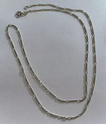 Vintage Skinny Sterling Silver Chain ..ITALY 925..  24  Long Necklace 4.4 Grams • $15