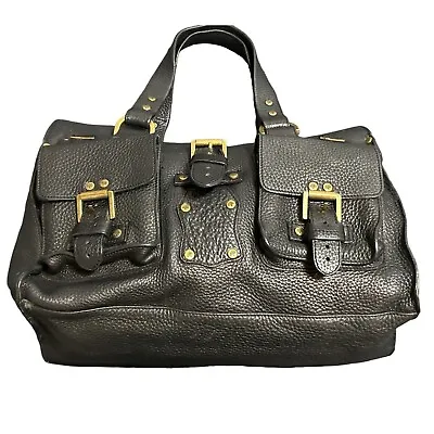 Mulberry Roxanne Vintage Black Leather Handbag Purse Bag • $99.99