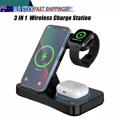 Fast Wireless Charging Stand Station For Samsung IPhone 14 13 12  IWatch AirPods • $38.99