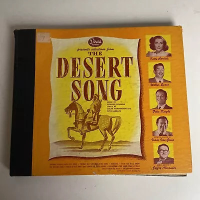 10  78 RPM 5 Record Set-Selections From The Desert Song/DA-370/Kitty Carlisle • $10