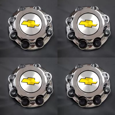 4x Chevy CHROME 8 Lug Center Caps AVALANCHE SUBURBAN SILVERADO 2500 3500 9597163 • $56.39